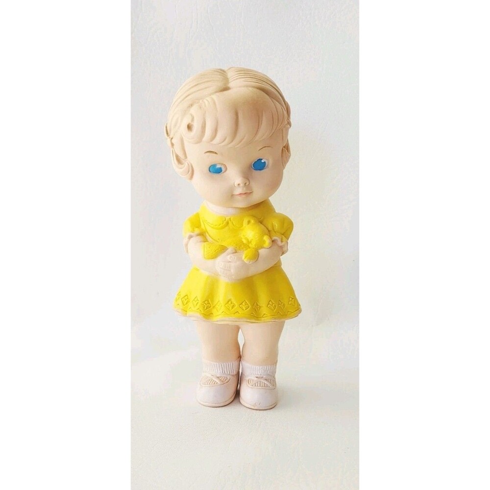 Vintage Mobley Rubber Yellow Doll 1963